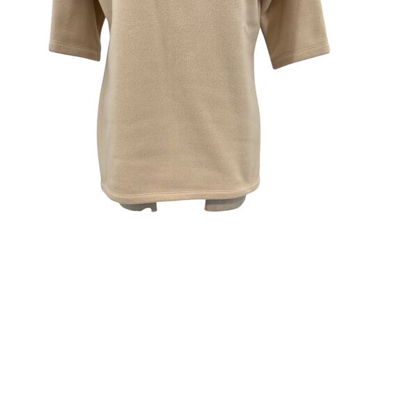 Dudley Stephens Fleece Top Tee 3/4 Sleeve Beige Tan Size Medium - Picture 4 of 10